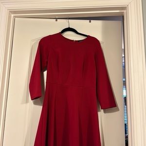 Red high low dress